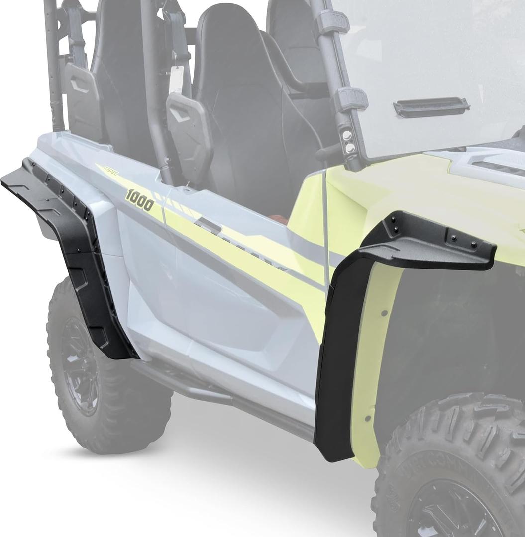 SAUTVS XXL Wider Fender Flares for Yamaha Wolverine RMAX4 1000 Compact 2021-2025, Extended Mud Flaps Mud Guards Accessories, Easy Installation with Hardware Included