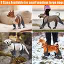 Idepet Dog Suspender Boots, Anti-Slip & Fall Waterproof Tall Shoes Legging for Small Medium Dog, Adjustable Suspender Boots for Winter Snow Rain Hiking Paws Protector 7