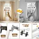 KAMANINA White Curtain Rod 32 to 58 inch (2.6-4.8ft), 1 inch Adjustable Single Curtain Rods for Windows 28 to 48 inch, Decorative Drapery Rod with Twisted Cage End
