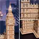 ROBOTIME 3D Puzzle for Adults Wooden Craft Kits for Teens DIY Construction Model Kit with LED Light to Build Educational Big Ben Set Toys Birthday Gifts