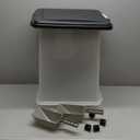 IRIS USA Airtight Dog Food Storage Container, Up to 54 lbs, Attachable Wheels, For Dog Cat Bird and Other Pet Food Storage Bin, Keep Fresh, Translucent Body, Easy Mobility, 2 Pack, Black