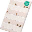 Pack and Play Mattress 38" x 26", Portable Playard Mattress, Soft Firm Premium Foam Pack N Play Mattresses, Odorless Breathable Comfort Baby Foam Playpen Mattresses (Attitude Bear) (38x26x1.5 inches)