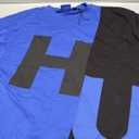 Block Logo Cotton T-Shirt, Black Jade/Cobalt, XL