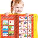ABC Learning For Toddlers Sound Book, Ideal for Learning & Education Toys, Speech Therapy Toys, Preschool Learning Toys, 8 Page Toddler Activity Book Learning Alphabets, Animal, Speak and Spell & More