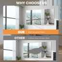 pertetey Home Gym Mirror, 65X30 Inch(Each)-2Pack Large Frameless Tempered Glass Full Body Wall Mounted Mirror for Gym, Yoga, Exercise, Dance Studio