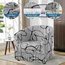 FUANGUI 2 Piece Club Chair Slipcover Stretch Barrel Chair Covers Armchair Slipcovers Soft Removable Washable Chair Covers, Living Room Chair Couch Covers Protectors