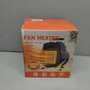 Buyplus Outdoor Heaters for Patio, 1500W Portable Garage Heater with Overheat Protection & 3S Fast Heating, Non-Slip Cushion, Electric Space Heater for Patio, Garage, Bedroom, Office, Black