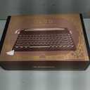 YUNZII QL75 Wireless Typewriter Hot Swap Retro Mechanical Keyboard,Punk Round Keycaps,RGB Backlit QMK/VIA Programmable, Multi-Device Keyboard with 2.4GHz/Type-C/BT5.0 (Wood, Cocoa Cream V2 Switch)