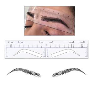 Eyebrow Stencil Disposable Eyebrow Shaper Kit - 50PC Transparent Mapping Stickers Eyebrow Stencils For Microblading, PMU - Quick Makeup Peel & Stick Eyebrow Stencil Kit (High Arch)