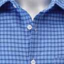 Mens Gingham Button Down Shirt Long Sleeve Dress Shirts Business Casual Shirts with Pockets (XXL)