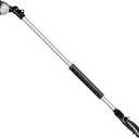 RESTMO 36 Long Watering Wand, Metal Garden Hose Wand with 180 Swivel Head and 10 Spray Patterns, Heavy Duty Hose Nozzle Sprayer with Thumb Flow Control, for Water Hanging Baskets, Shrubs, Silver, 36 X 2.6 X 2.6 Inches