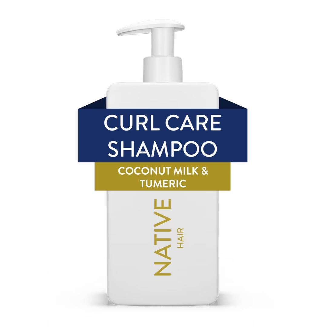Curl Care Native Turmeric Shampoo and Conditioner (16.5 oz) (Coconut Milk & Tumeric)