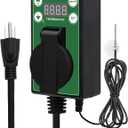 EAGLE PEAK Digital Heat Mat Thermostat Controller -4 to 108 F for Heat Mat, Greenhouse, Heater Fan, Seedling, Germination, Fermentation and Reptiles, 15A/1500W, 1 Pack