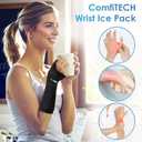 Comfitech Wrist Ice Pack Wrap for Hand, Thumb & Arm with Extended Coverage, Carpal Tunnel Cooling Sleeve for Better Putting On & Off, Cold Gloves Reusable, Medium (Black)