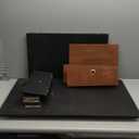 Desk Cabinet with 2 Baskets, Black and Brown, 31" x 19" 