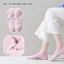 Marchare Women No Show Socks Low Cut Invisible Cushioned Socks Ankle Athletic Socks For Women With Grips (Black)