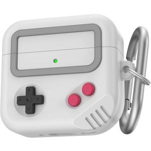 TRONWIN AirPods 4 Case, Silicone Game Design 2024 Case for Apple AirPods 4 Generation with Active Noise Cancellation, Cute Cover for AirPod 4 Gen for Women/Men (Light Grey)