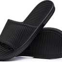 Women's Men’s Light Weight Bathroom Shower Slippers Quick Drying Pool Gym Indoor Home Beach Non Slip Spa Slides Toe Comfortable Soft Sandal, 42-43