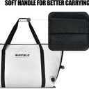 Buffalo Gear Insulated Fish Cooler - 27.5QT 58QT Waterproof Flat Bottom Bag, Leakproof and Fishing Kill Bag, 35.5*11.8*17.7"