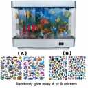Fake Fish Tank Lamp - Moving Aquarium Night Light with Virtual Ocean Effect, 80s Retro Design for Adult Relaxation, Artificial Aquarium Decorative Lamp for Kids' Room and Cat Owners(US Plug)