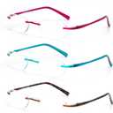 EFE Rimless Reading Glasses Readers Women Blue Light Blocking Lightweight Unbreakable Anti-Eyestrain Eyeglasses 3 PACK (Mixcolor, 2.5)