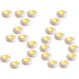 36 Pack 2 Inch LED Floating Candle |200 Hour Water Activated Flameless Floating Candle for Pool Decoration, Wedding Ambiance, Home Decoration, Party, Cylinder, Vase, Center Decoration (White)