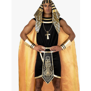Morph Deluxe Egyptian Pharaoh Costume for Men - Adult Pharaoh Halloween Outfit - Ancient Egyptian Dress Up large Missing head piece