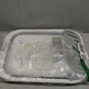 Foldable Cat Litter Box, Large Height-Adjustable Anti-Splash Open Air Kitty Litter Pan, Easy Clean with Scoop (Gray)