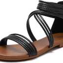 Sandals Women Dressy Summer Flat Strappy Cute Casual Beach shoes 39