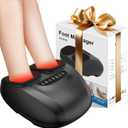 Shiatsu Foot Massager Machine with Soothing Heat, Deep Kneading Therapy, Air Compression, Improve Blood Circulation and Foot Wellness,Relax for Home or Office Use