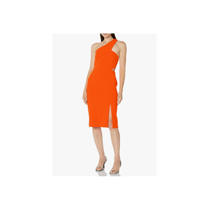 Adrianna Papell One Shoulder Midi Dress L