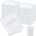 Timgle 200 Pcs 4" x 4" Split Gauze Pads 6 Ply Split Drain Sponge Gauze Non Woven Slit Bandage Sponges with 2 Roll of Tape for Wound Care Tubes Drains Supplies