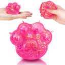 ZTATU Cat Paws Stress Balls for Kids (1PCS) Squishy Fidget Toys Squishy Sugar Ball, Party Favors Squeeze Ball Stress Relief Toy, Sensory Toys for Autistic Children, Goodie Bags Stuffers (Pink)