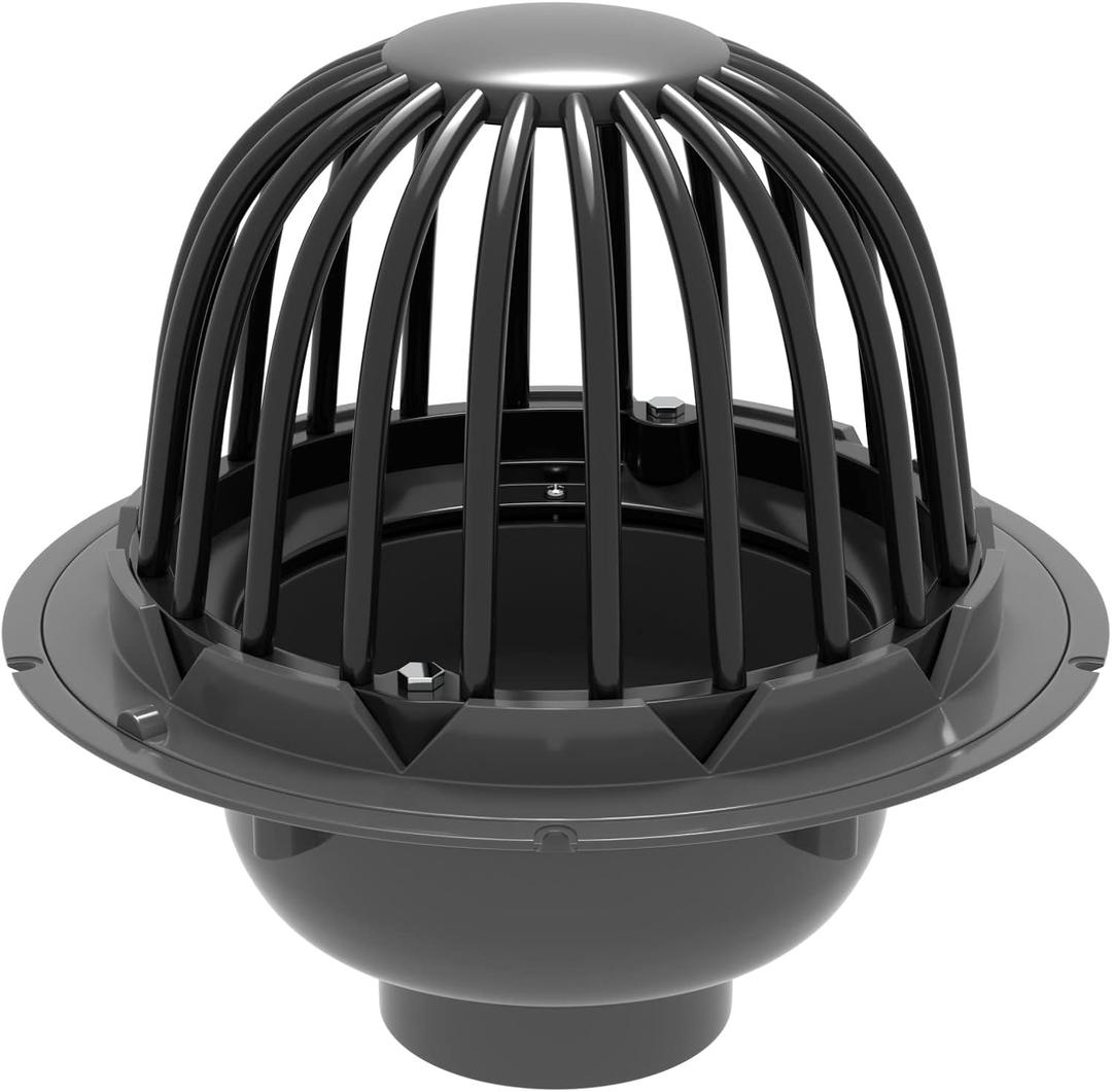 PROFLO PF42870 3" PVC Roof Drain with Plastic Dome - N/A