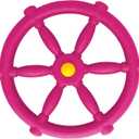 Jungle Gym Kingdom Swing Set Accessories - Pirate Ship Steering Wheel for Kids Outdoor Playhouse, Treehouse & Backyard Playset - Playground Equipment (Pink)