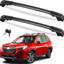 FengYu 300lb Roof Rack Cross Bars Compatible with Subaru Forester 2014-2026 (not for Wilderness), Heavy Duty Lockable Aluminum Roof Rails Crossbars Cargo Bars Canoe Rooftop Black Carrier Luggage