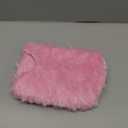 Sattiyrch Small Christmas Tree Skirt 18in, Faux Fur Pink Xmas Small Tabletop Christmas Tree Skirt (Pink Faux Fur, 18in)