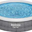 Bestway Fast Set 12 x 30 Inflatable Round Soft Sided Above Ground Pool Set