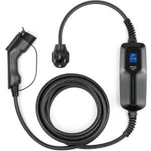 32 Amp EV Charger Level 2,(NEMA 14-50, 32A/20ft,7.68KW) Portable Electric Vehicle Charging Station for Electric and Hybrid Vehicles