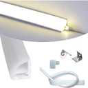 196inch Silicone LED Diffuser Channel System, 16 x 16mm V Shape Flexible Waterproof Neon Rope Strip Light Tube Cover for 10mm Led Strip Lights Installation for Indoor and Outdoor Decor