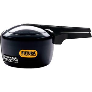 Futura Hawkins 3-Litre Hard Anodized Induction Compatible Pressure Cooker, Small, Black (3.2 Quarts)