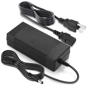 Facmogu 3 Prong 12V 5A 60W AC to DC Power Supply Adapter with 9.84ft / 3m LONG CABLE, 5.5x2.1mm & 2.5mm Plug, AC 100-240V to DC 12V Switching Transformer Converter for CCTV Camera LED Strip LCD Screen