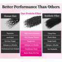 Boho Crochet Braids Pure Protein Fiber Close to Human Hair 18 Inch Goddess Box Braids with Soft Curls Bohemian Braids Crochet Hair for Black Women (18Inch #2)