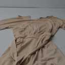 PRETTYGARDEN Women's One Piece Jumpsuits Dressy Casual Summer Short Sleeve Wrap V Neck Belted Wide Leg Pants Romper (Large, Beige)