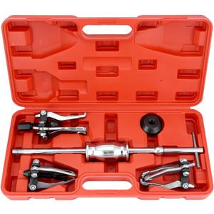 QWORK 3 Jaw Gear Bearing Slide Hammer Puller Set - Universal Internal & External Gear & Pulley Puller for Automotive Maintenance, Efficiently Removes Gears, Bearings, Grease Retainers, Oil Seals