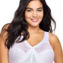 Glamorise Full Figure Plus Size MagicLift Original Support Bra Wirefree #1000 (50DD, White)