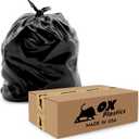 55 Gallon Trash Bags Heavy Duty  Large Black Contractor Bags 36x52"  Industrial, Yard Waste, Lawn & Leaf, Construction Garbage Can Liners  Made in USA (3 Mil, 100 Count)