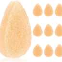 IMPRESA Face Scrubber Exfoliator Sponges - Regular Puff - Natural Medical-Grade Foam - 10 Pack Reusable Exfoliating Pads - Deep Cleanse & Dead Skin Removal - Normal to Oily Skin