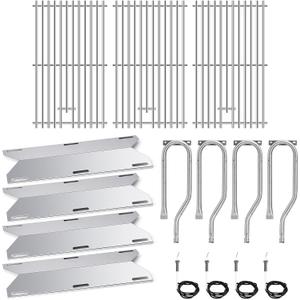 Replacement Parts for Jenn Air 720-0337 Grill 4 Burner, Grill Grates & Flame Spreader & Burner and Igniter Kit for Jenn Air Model 720-0337, Grill Replacement Parts for Jenn Air 720-0337