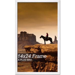A PLUS MAX 14x24 Picture Frame White Light Weight Wall Mount